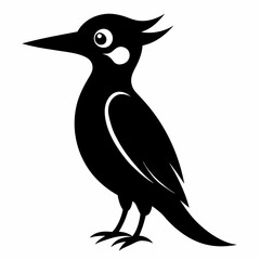 Elegant Woodpecker Silhouette Vector Art