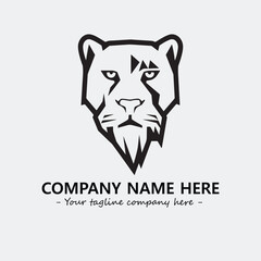 Phanter illustration black and white for logo company vector image
