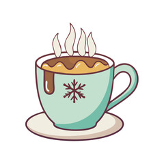 hot chocolate icon, hot chocolate vector illustration-simple illustration of hot chocolate, perfect for hot chocolate logos and icons