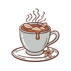 hot cocoa icon, hot cocoa vector illustration-simple illustration of hot cocoa, perfect for hot cocoa logos and icons