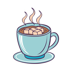 hot chocolate icon, hot chocolate vector illustration-simple illustration of hot chocolate, perfect for hot chocolate logos and icons