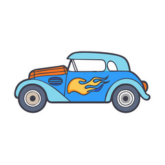 hot rod icon, hot rod vector illustration-simple illustration of hot rod, perfect for hot rod logos and icons