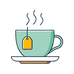 hot tea cup icon, hot tea cup vector illustration-simple illustration of hot tea cup, perfect for hot tea cup logos and icons