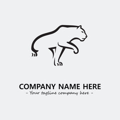 Phanter illustration black and white for logo company vector image
