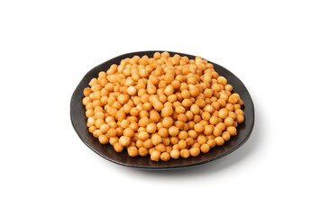 Small pastry balls, fried crispy wheat soup pearls, salad egg puffs or choux pastry