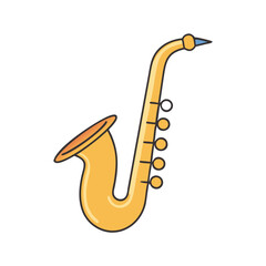 jazz saxophone icon, jazz saxophone vector illustration-simple illustration of jazz saxophone, perfect for jazz saxophone logos and icons