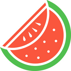 slice of watermelon vector illustration