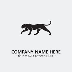 Phanter illustration black and white for logo company vector image
