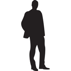 Silhouette of Businessman in walk poses Various Poses Corporate and Office