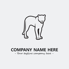 Fototapeta premium Phanter illustration black and white for logo company vector image 