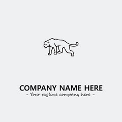 Phanter illustration black and white for logo company vector image
