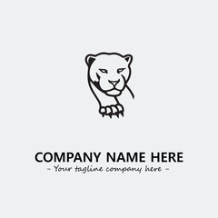 Phanter illustration black and white for logo company vector image
