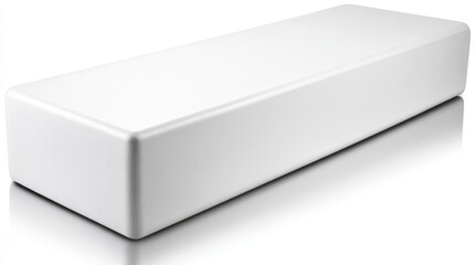 Fototapeta premium White Rectangular Foam Block on Reflective Surface