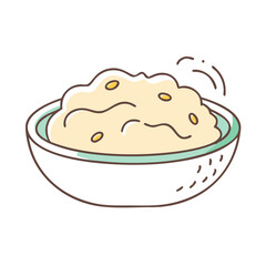 mashed potatoes icon, mashed potatoes vector illustration-simple illustration of mashed potatoes, perfect for mashed potatoes logos and icons