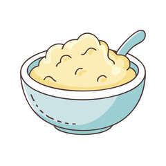 mashed potatoes icon, mashed potatoes vector illustration-simple illustration of mashed potatoes, perfect for mashed potatoes logos and icons