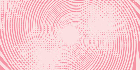 Candy color sunburst background. Abstract pink cream sunbeams design wallpaper. Colorful spinning lines for template, banner, poster, flyer. Sweet rotating cartoon swirl or whirlpool. Vector backdrop