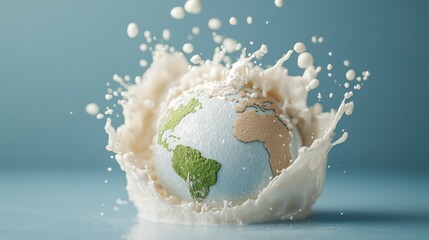 Milky World: Frozen Splash Representing Global Dairy and Nutrition Awareness Campaign