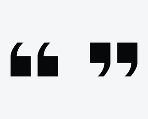 Speech Marks Quotation Mark Quote Talk Conversation Talking Message Chat Dialogue Discuss Meeting Open Close Icon Symbol Black Shape Graphic Vector