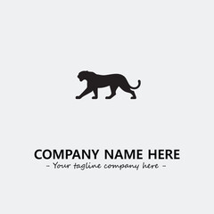 Phanter illustration black and white for logo company vector image
