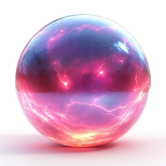 Obraz premium Glowing, vibrant sphere, radiating energy