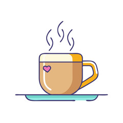 morning coffee icon, morning coffee vector illustration-simple illustration of morning coffee, perfect for morning coffee logos and icons