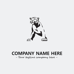 Phanter illustration black and white for logo company vector image
