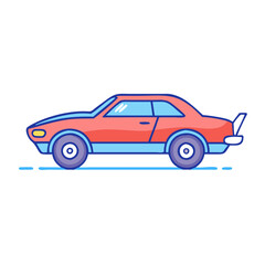 muscle car icon, muscle car vector illustration-simple illustration of muscle car, perfect for muscle car logos and icons