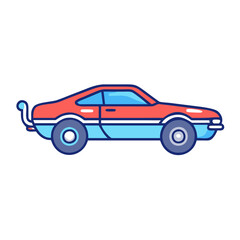 muscle car icon, muscle car vector illustration-simple illustration of muscle car, perfect for muscle car logos and icons