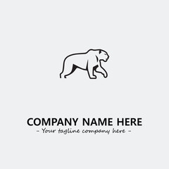 Phanter illustration black and white for logo company vector image
