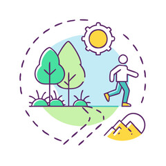 nature walk icon, nature walk vector illustration-simple illustration of nature walk, perfect for nature walk logos and icons
