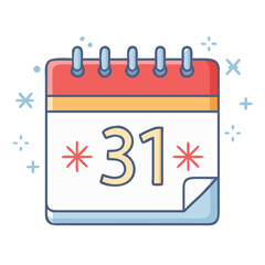 Fototapeta premium new year icon, new year vector illustration-simple illustration of new year, perfect for new year logos and icons