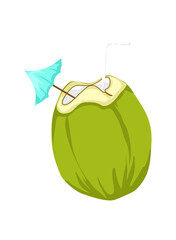 Coconut Ice Drink Illustration 