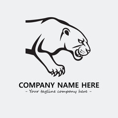 Phanter illustration black and white for logo company vector image
