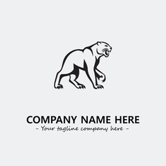 Phanter illustration black and white for logo company vector image
