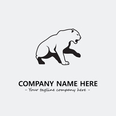 Phanter illustration black and white for logo company vector image
