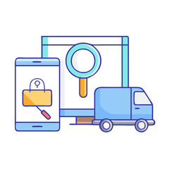 order tracking icon, order tracking vector illustration-simple illustration of order tracking, perfect for order tracking logos and icons