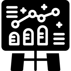 Social Media Planning Glyph Icon