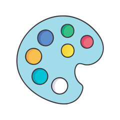 paint palette icon, paint palette vector illustration-simple illustration of paint palette, perfect for paint palette logos and icons
