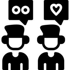 Social Media Audience Glyph Icon