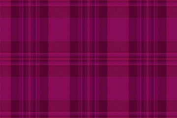 Loft pattern vector seamless, place texture textile check. Scratched tartan fabric plaid background in pink and dark colors.