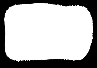 Grunge border texture background. Abstract frame overlay. PNG graphic illustration with transparent background.