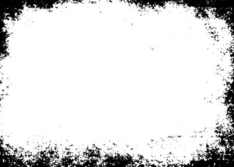 Grunge border texture background. Abstract frame overlay. PNG graphic illustration with transparent background.