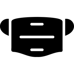 Surgical Mask Glyph Icon