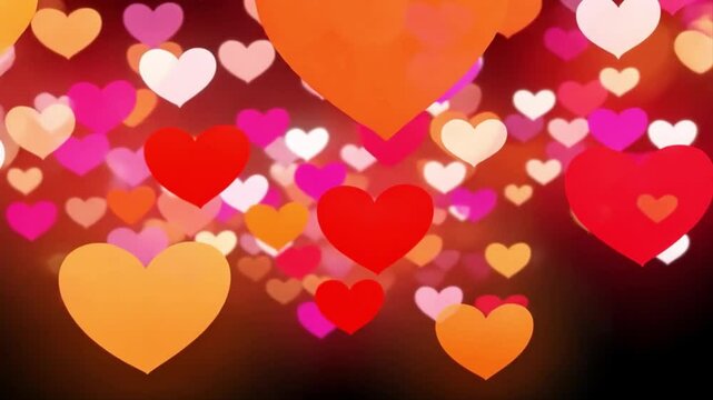 Falling Hearts: A Romantic Valentine's Day Background