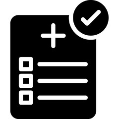 Obraz premium Surgery Checklist Glyph Icon