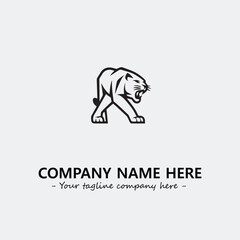 Phanter illustration black and white for logo company vector image
