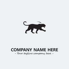 Phanter illustration black and white for logo company vector image
