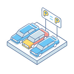 parking lot icon, parking lot vector illustration-simple illustration of parking lot, perfect for parking lot logos and icons