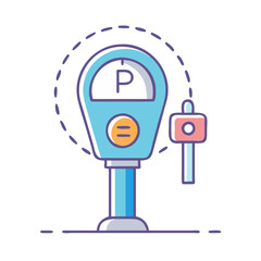 parking meter icon, parking meter vector illustration-simple illustration of parking meter, perfect for parking meter logos and icons