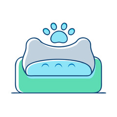 pet bed icon, pet bed vector illustration-simple illustration of pet bed, perfect for pet bed logos and icons